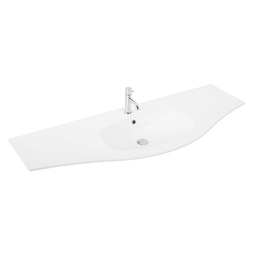 Раковина Cezares 50155 из искусственного мрамора, 138x41 см, белый Раковина Cezares 50155 из искусственного мрамора, 138x41 см, белый