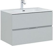 Тумба с раковиной Aquanet 00274113 Алвита New, 81х47 см, серая