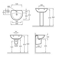 Раковина Jacob Delafon Patio E4159G-00 Раковина Jacob Delafon Patio E4159G-00