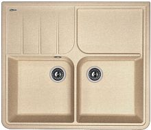 Мойка для кухни Florentina 20.405.F0930.107 Остров 93х80 см, с крылом, песочная