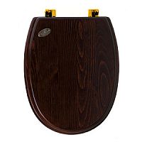 Simas AR009noce/oro  Arcade Сиденье для унитаза, цвет дерево/золото, (микролифт)