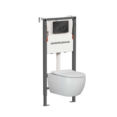Комплект: Унитаз, Инсталляция, Кнопка смыва Ceramica Nova  CN3001_121001MB