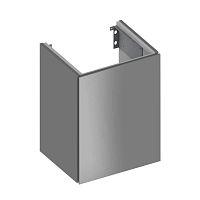 Тумба Keuco 32922290001 Plan под умывальник 46х38 см, петли слева, инокс матовый/инокс матовый