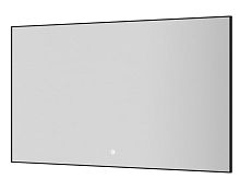 Зеркало с LED подсветкой сенсор антипар 70х120 см Boheme 543-120-B рама черная матовая