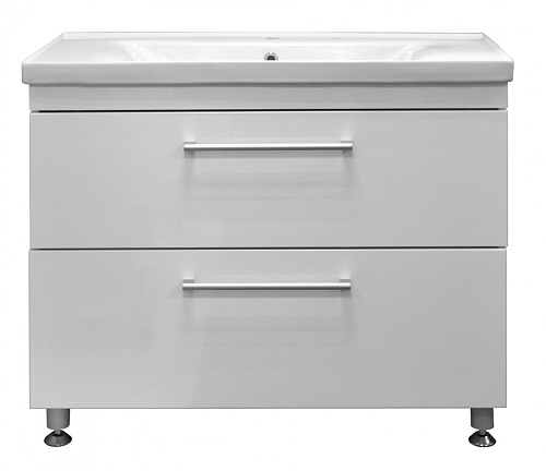 Тумба Loranto CS00077175 Модерн с раковиной, напольная, 100х46 см, белая снят с производства