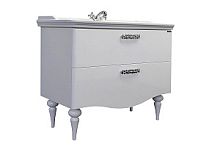 Тумба Comforty 00-00004156 Монако подвесная 100х50 см, с раковиной 50110, белый глянец