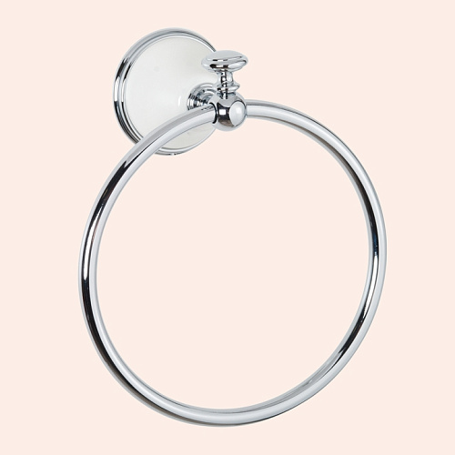 TW Harmony 015, полотенцедержатель кольцо, цвет держателя:  белый,хром,TWHA015bi,cr купить недорого в интернет-магазине Керамос