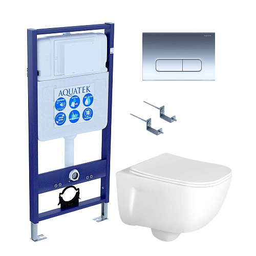 Инсталляция с подвесным унитазом Aquatek Дива SET AQUATEK ДИВА-017 4в1 Инсталляция с подвесным унитазом Aquatek Дива SET AQUATEK ДИВА-017 4в1