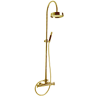 Душевая система Cisal BA00408024  Barcelona для душа,верхний душ,ручной душ с держателем и шлангом, цвет золото