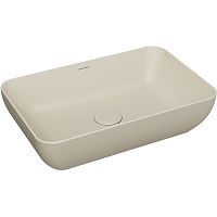 Раковина Kerama Marazzi PLR.wb.55\SAN Plaza накладная 63х43 см, песочный матовый Раковина Kerama Marazzi PLR.wb.55\SAN Plaza накладная 63х43 см, песочный матовый