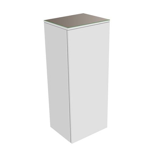 Шкаф-пенал Keuco 31720720001 Edition 400 средний 90х35 см, петли слева, белый/стекло глянцевое трюфель купить недорого в интернет-магазине Керамос