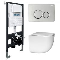 Инсталляция с подвесным унитазом Abber BEQUEM AC1132TC-AC0105-AC0121