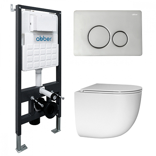 Инсталляция с подвесным унитазом Abber BEQUEM AC1132TC-AC0105-AC0121 купить недорого в интернет-магазине Керамос