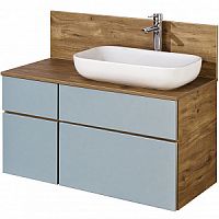 Набор Акватон 1A2569K4MIX30: тумба-умывальник 1A256901MIX30 Мишель 100, дуб рустикальный/фьорд /1A73313KLK010 раковина Лола/1A253303MIX40 столешница керамогранит