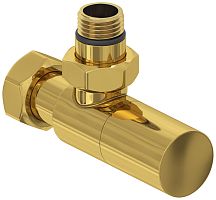 Вентиль Сунержа 03-1400-1234 угловой, (цилиндр) G 1/2" НР х G 3/4" НГ, золото