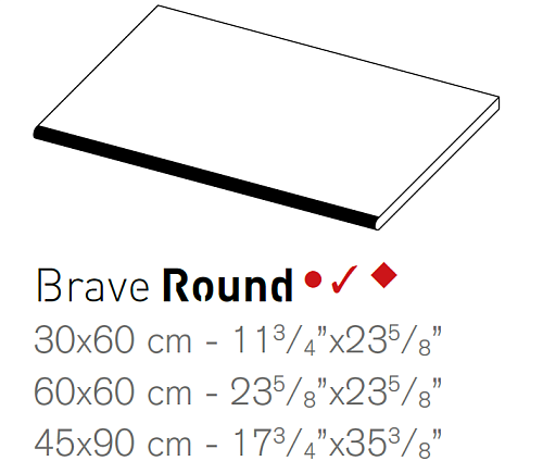 Декоративный элемент AtlasConcorde Brave BraveCokeRoundAng.Sx33x120 купить недорого в интернет-магазине Керамос