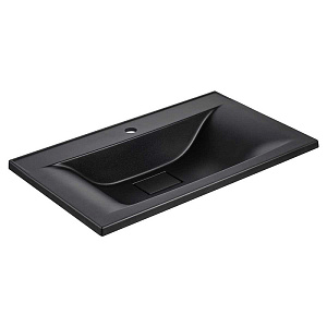 Раковина Vincea VCB-3M750B из кварцевого камня, 75х45 см, черный матовый