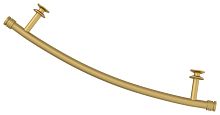 Полка Сунержа 032-2011-0470 выгнутая (L - 470 мм) н/ж для ДР Полка Сунержа, матовое золото