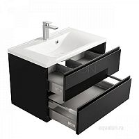 Тумба Акватон 1A226701RN950 NEW Римини под раковину, 80х44 см, черный глянец