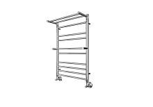 Полотенцесушитель водяной Aquatek AQ RRP1080CH Альфа П10 50х80 см, с полкой, подключение нижнее/диагональное, хром