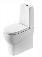 Унитаз-компакт Sanita Luxe WC.CC/Infinity/2-DM/WHT.G/S1 Infinity Comfort напольный 36х64 см, с сиденьем, белый S1