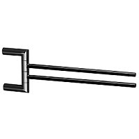 Полотенцедержатель Cisal SY09021040  System  двойной 40 см, цвет черный матовый