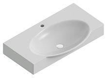 Раковина Sanita Luxe SL400501 Infinity подвесная 76х37 см, белая Раковина Sanita Luxe SL400501 Infinity подвесная 76х37 см, белая