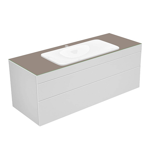 Тумба Keuco 31583730100 Edition 400 под умывальник 140х53.5 см, белый/стекло матовое трюфель купить недорого в интернет-магазине Керамос Тумба Keuco 31583730100 Edition 400 под умывальник 140х53.5 см, белый/стекло матовое трюфель купить недорого в интернет-магазине Керамос