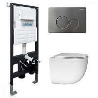 Инсталляция с подвесным унитазом Abber BEQUEM AC1132TC-AC0105-AC0121NG