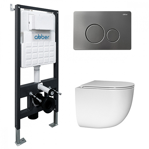 Инсталляция с подвесным унитазом Abber BEQUEM AC1132TC-AC0105-AC0121NG купить недорого в интернет-магазине Керамос Инсталляция с подвесным унитазом Abber BEQUEM AC1132TC-AC0105-AC0121NG купить недорого в интернет-магазине Керамос
