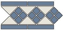 Декоративный элемент (плитка) TOPCER Victorian Designs Lisbon1BorderSpecial (TR.16, DOTS 11, STRIPS 11)