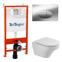 Инсталляция с подвесным унитазом BelBagno DUET CZR-2462-TH-TOR/CZR-870-SC/BB026/BB051CR