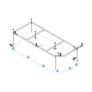 Каркас для ванны Cezares METAURO CORNER-MF