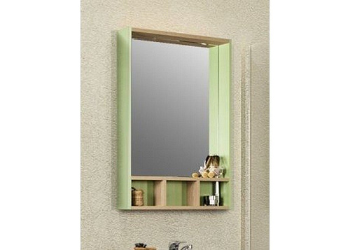 Зеркальный шкаф Акватон Йорк 60 (1A170102YOAJ0) салатовый/дуб сонома снят с производства