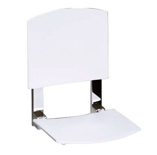 Сиденье Keuco 34982170051 Plan Care складное, алюминий серебристый анодированный (E6 EV1)/белый (RAL 9010) купить недорого в интернет-магазине Керамос