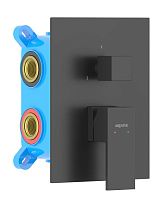 Смеситель Aquatek AQ1647MB Либра  для ванны, 3 режима (внешняя и скрытая часть), черный матовый