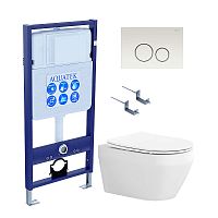 Инсталляция с подвесным унитазом Aquatek Лея SET AQUATEK ЛЕЯ cm-016 4в1