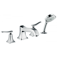 Смеситель для ванны, на борт, на 4отв. Hansgrohe Metris 31314000