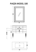 Тумба под раковину Armadi Art Vallessi Avantgarde 842-080-BCR