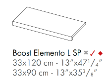 Угловой элемент AtlasConcorde BOOST BoostTarmacElementoL33x120