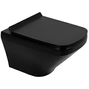 Чаша унитаза BelBagno BB3201CHR-MB SELA подвесного, 36х54 см, черная