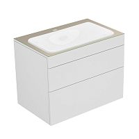 Тумба Keuco 31571740100 Edition 400 под умывальник 70х53.5 см, белый/стекло глянцевое кашемир