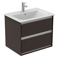 Тумба Ideal Standard E0818VY Connect Air для раковины 60х44 см, подвесная, Matt Dark Brown + Matt White (темно-коричневый матовый + белый матовый) Тумба Ideal Standard E0818VY Connect Air для раковины 60х44 см, подвесная, Matt Dark Brown + Matt White (темно-коричневый матовый + белый матовый)