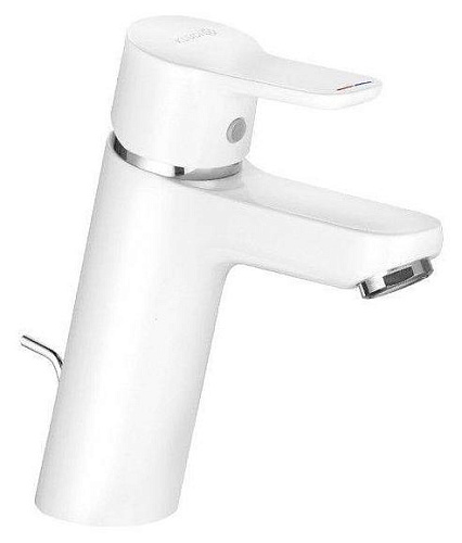 Смеситель Kludi 372909165 Pure&Easy XL на умывальник, c донным клапаном, белый,хром Смеситель Kludi 372909165 Pure&Easy XL на умывальник, c донным клапаном, белый,хром
