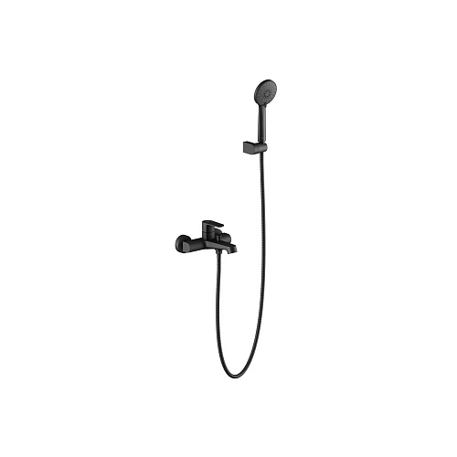 Смеситель Aquatek AQ1249MB Оберон для ванны с душевым набором, черный матовый Смеситель Aquatek AQ1249MB Оберон для ванны с душевым набором, черный матовый