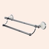 TW Harmony 012, полотенцедержатель двойной 58см, цвет держателя:  белый/хром,TWHA012bi/cr