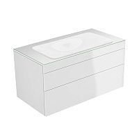 Тумба Keuco 31582400000 Edition 400 под умывальник 105х53.5 см, белый глянцевый/стекло глянцевое белое