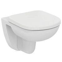 Унитаз Ideal Standard T328801+T679901 Tempo подвесной 37х48 см с сиденьем, короткая проекция, белый Унитаз Ideal Standard T328801+T679901 Tempo подвесной 37х48 см с сиденьем, короткая проекция, белый