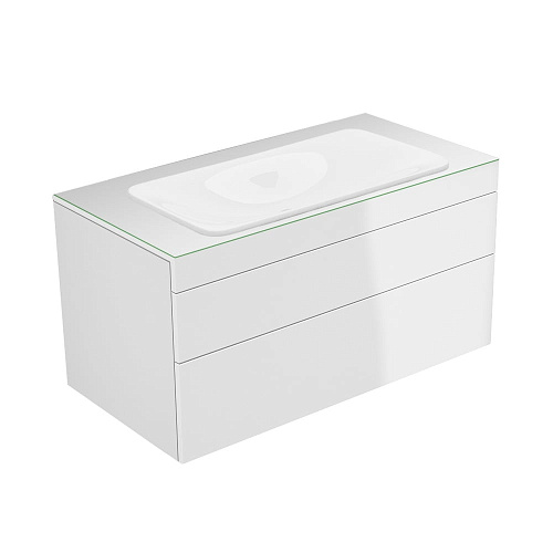 Тумба Keuco 31582400000 Edition 400 под умывальник 105х53.5 см, белый глянцевый/стекло глянцевое белое купить недорого в интернет-магазине Керамос Тумба Keuco 31582400000 Edition 400 под умывальник 105х53.5 см, белый глянцевый/стекло глянцевое белое купить недорого в интернет-магазине Керамос