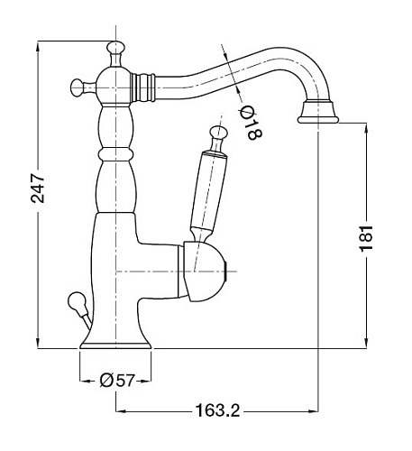 Смеситель для раковины Migliore  ML.OXF-6313.BI.CR